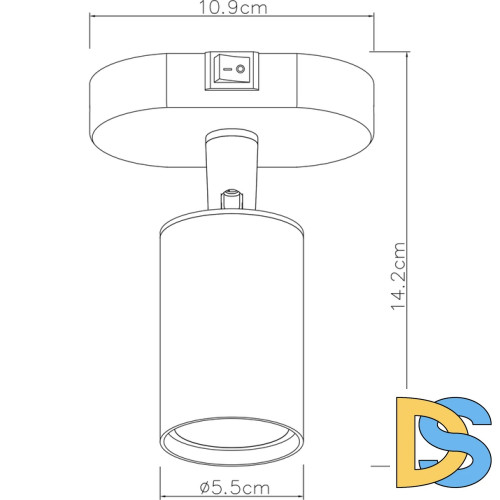 Спот Arte Lamp Aquarius A3226AP-1WH