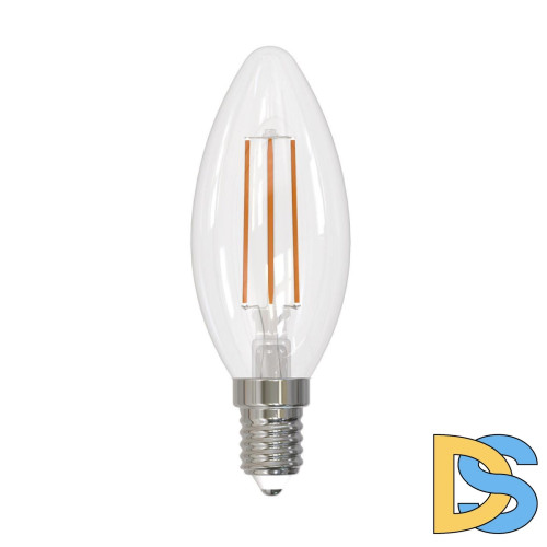 Лампа светодиодная филаментная (UL-00005160) Uniel E14 9W 3000K прозрачная LED-C35-9W/3000K/E14/CL PLS02WH