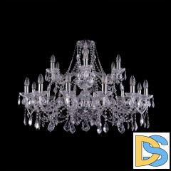 Подвесная люстра Bohemia Ivele Crystal 1413/12+6/360/2d Ni Leafs