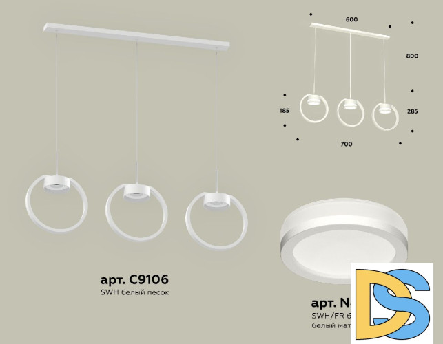 Подвесной светильник Ambrella Light Traditional (C9106, N8412) XB9106150