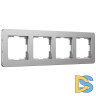 Рамка на 4 поста Werkel Platinum (алюминий) W0042606