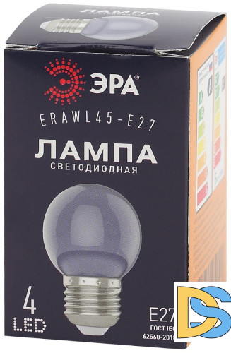 Лампа светодиодная Эра E27 1W 3000K ERAWL45-E27 Б0049572