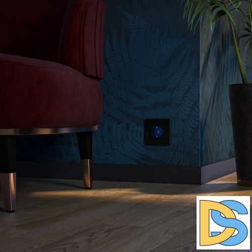 Розетка с подсветкой Werkel (черный) W1171408