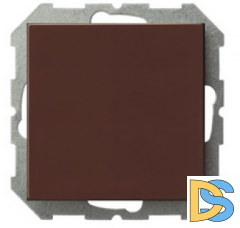 Выключатель Epsilon 1кл. с LED подсветкой коричневый
