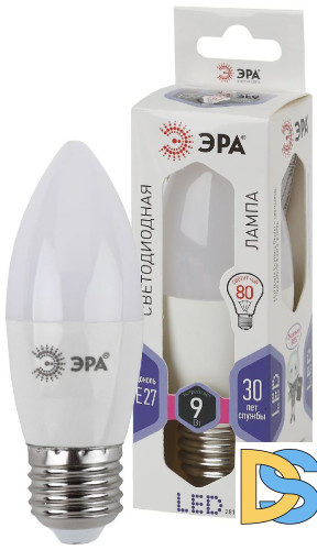 Лампа светодиодная Эра E27 9W 6000K LED B35-9W-860-E27 Б0031410
