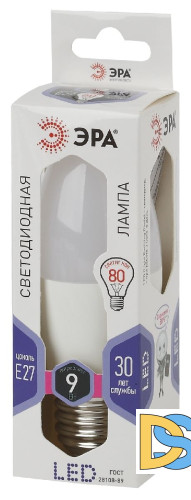 Лампа светодиодная Эра E27 9W 6000K LED B35-9W-860-E27 Б0031410