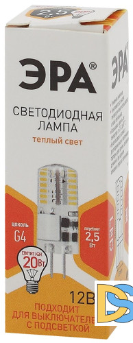 Лампа светодиодная Эра G4 2,5W 2700K LED-JC-2,5W-12V-SLC-827-G4 Б0049089