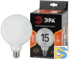 Лампа светодиодная Эра E27 15W 2700K F-LED G125-15w-827-E27 OPAL Б0047038