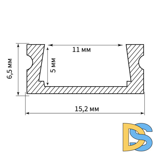 Профиль алюминиевый накладной Feron 10374