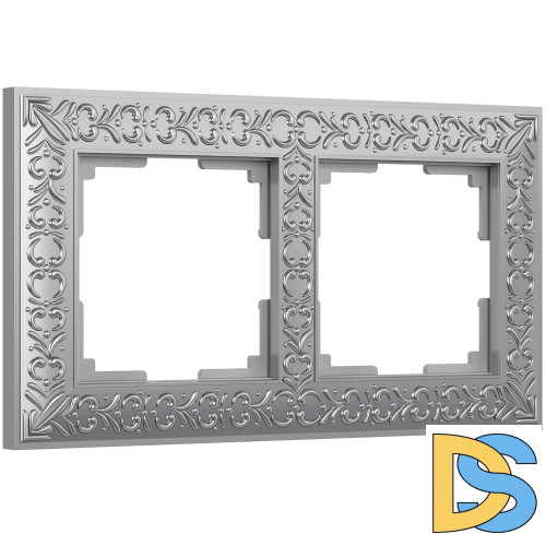 Рамка на 2 поста Werkel (матовый хром) WL07-Frame-02