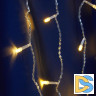 Светодиодная гирлянда Feron CL23 бахрома 53м*07м + 3м 230V желтый c питанием от сети 41633