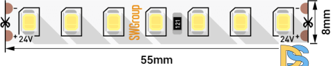 Светодиодная лента SWG SWG2P126-24-13-WW 005854