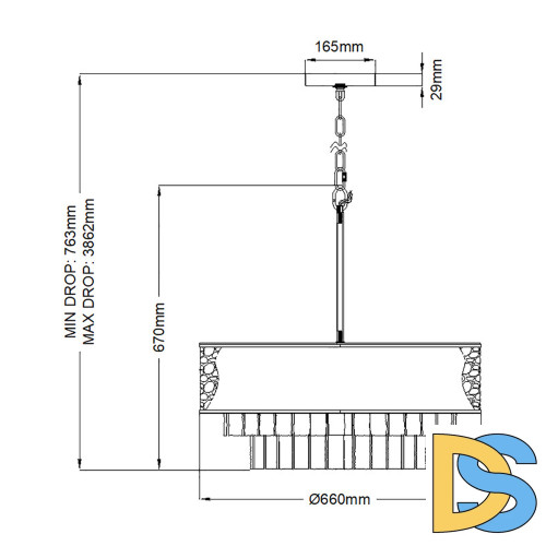 Подвесная люстра Hinkley Reverie QN-REVERIE-8P-CPG
