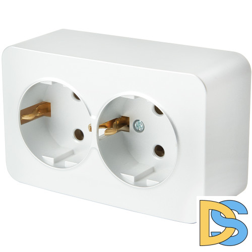 Розетка 2-местная с/з Stekker София MST16-12-01 49304