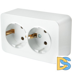 Розетка 2-местная с/з Stekker София MST16-12-01 49304