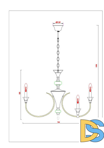 Подвесная люстра Arte Lamp Collinetta A4094LM-12WH