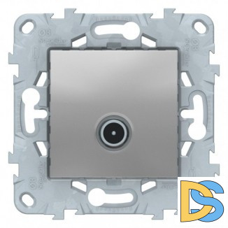 Розетка телевизионная проходная ТV, Алюминий, серия Unica New, Schneider Electric