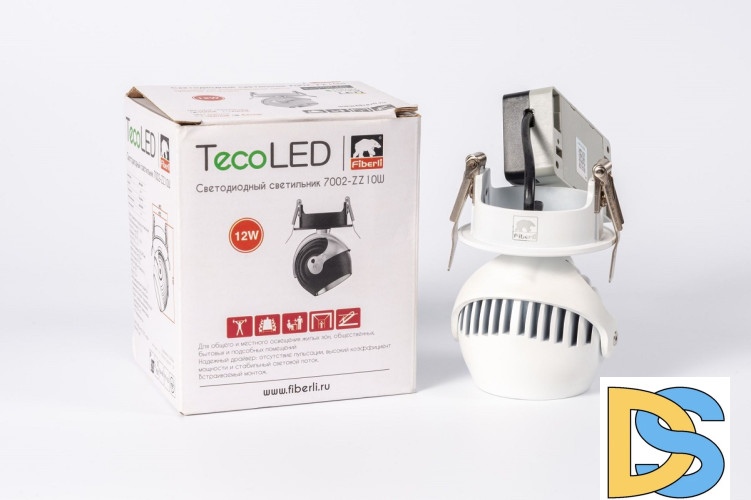 Встраиваемый светодиодный светильник Fiberli 7002-ZZ10W(W) 12130501