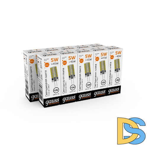 Светодиодная лампа Gauss Elementary G4 5W 3000K 18715