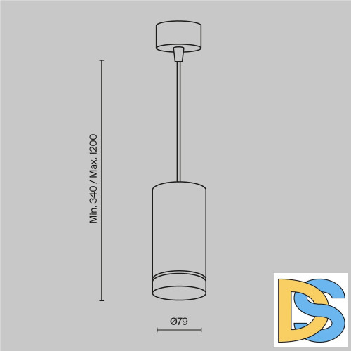 Подвесной светильник Maytoni Technical Orlo P085PL-12W4K-B