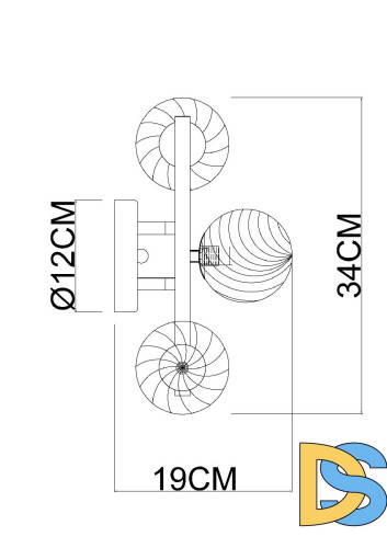 Бра Arte Lamp Etereo A5261AP-3GO