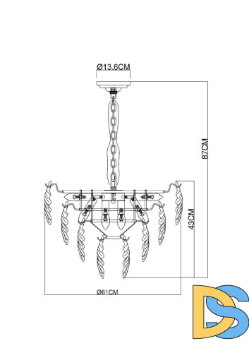 Подвесная люстра Arte Lamp Lilly A4070LM-9GO