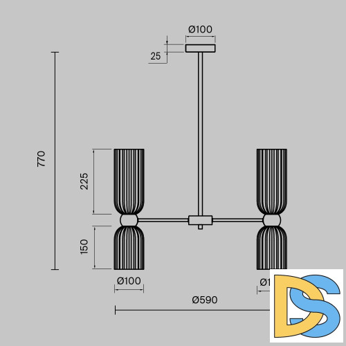 Подвесная люстра Maytoni Antic MOD302PL-10W