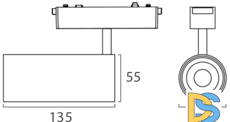 Трековый магнитный светильник Italline Kreator IT09-9018 black 4000K