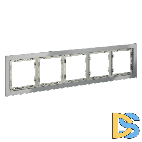 Рамка стеклянная VOLTUM S70 на 5 постов, (сталь, стекло)