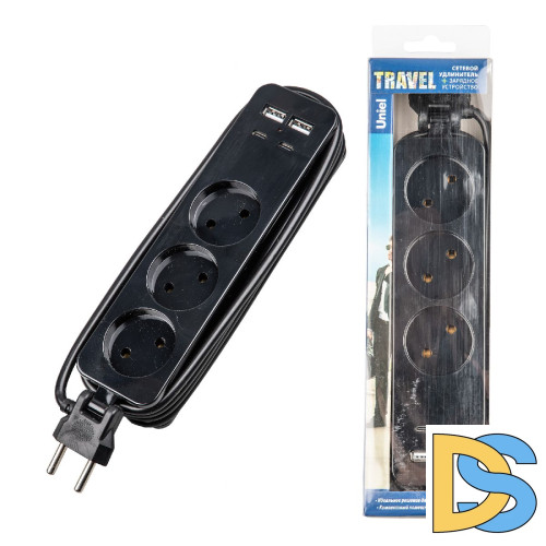 Удлинитель Uniel S-CT3-1,8UC BLACK UL-00011139