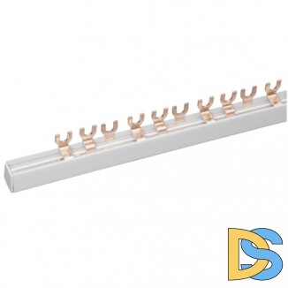 Шина-гребенка IEK типа FORK (вилка), 54 модуля, 3P, 63A, 1м, белый