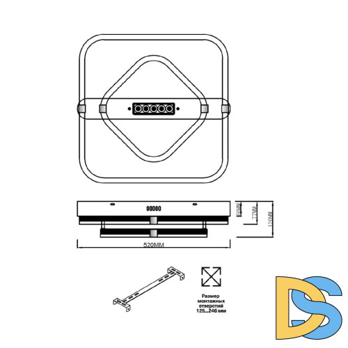 Потолочная люстра Sonex Trecky 7665/64LS