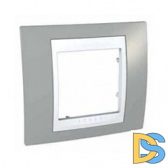 Рамка 1-ая (одинарная), Серый/Белый, серия Unica, Schneider Electric