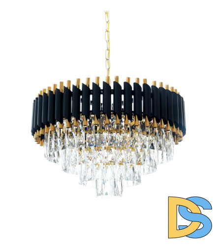 Подвесная люстра Lumina Deco Funneli LDP 6003-550 BK+F.GD
