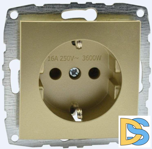 Розетка с заземлением Mono Electric Despina-Larissa 16А 250В титан 500-002221-117