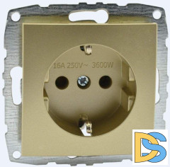 Розетка с заземлением Mono Electric Despina-Larissa 16А 250В титан 500-002221-117