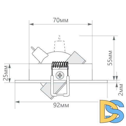 Встраиваемый светильник Feron DL2801 32638