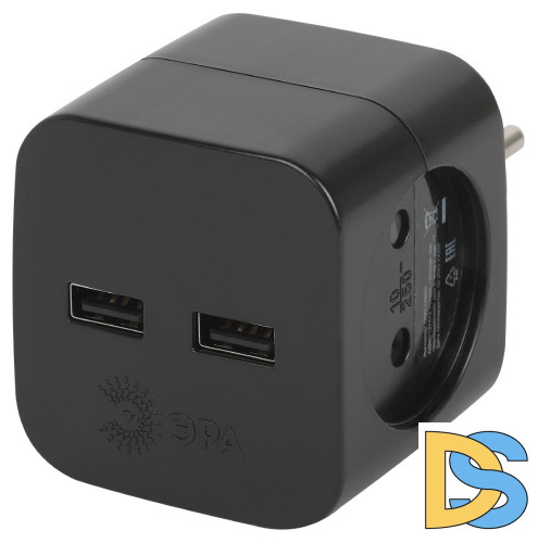 Разветвитель электрический Эра SP-2-USB-B Б0049535