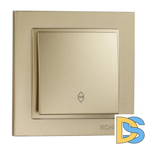 Выключатель одноклавишный проходной Mono Electric Despina 10А 250В титан 102-222225-109