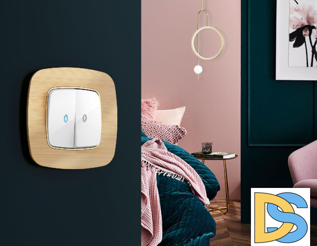 Лицевая панель для выключателя двухклавишного с подсветкой Ambrella Volt Omega OP1040