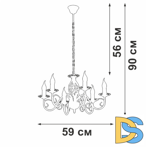 Подвесная люстра Vitaluce V1104-7/6