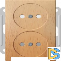 Розетка 2-ая электрическая без заземления, Бук (пластик), серия Wessen 59, Schneider Electric