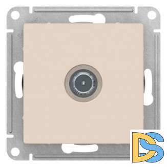 Розетка телевизионная проходная ТV, Бежевый, серия Atlas Design, Schneider Electric