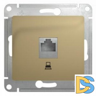 Розетка компьютерная 1-ая кат.5е, RJ-45 (интернет), Титан, серия Glossa, Schneider Electric
