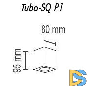 Потолочный светильник TopDecor Tubo8 SQ P1 11