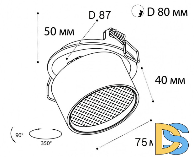 Встраиваемый спот Italline IT02-009 white 3000K