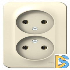 Розетка 2-ая б/з без шторок 16А, 250В, изолир пластина Schneider Blanca Молочный