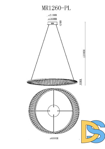 Подвесная люстра MyFar Ricky MR1260-PL