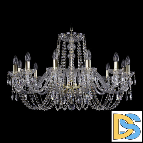 Подвесная люстра Bohemia Ivele Crystal 1402/12/300 G