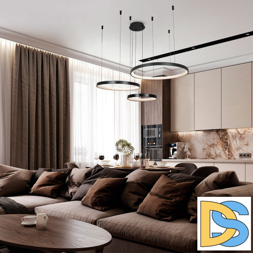 Подвесная люстра LED4U L8806-800-580-380 BK